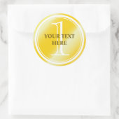 Aangepaste 1e prijs gouden medaille stickers en ze (Tas)