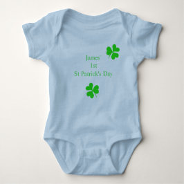 Aangepaste 1e Saint Patrick's Day Lucky Shamrock B Romper