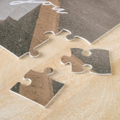 Aangepaste 1e trouwverjaardag Koppel Foto Legpuzzel (Zijkant)