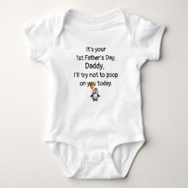 Aangepaste 1e Vaderdag, Grappig Cadeau van Baby, Romper