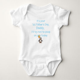 Aangepaste 1e Vaderdag, Grappig Cadeau van Baby, Romper