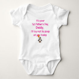 Aangepaste 1e Vaderdag, Grappig Cadeau van Baby, Romper