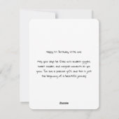 Aangepaste 1e verjaardag taart Kaart, Gepersonalis Feestdagenkaart (Achterkant)