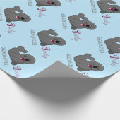 Aangepaste 1e verjaardag Zee Leeuw - Baby zegel Cadeaupapier (Hoek)