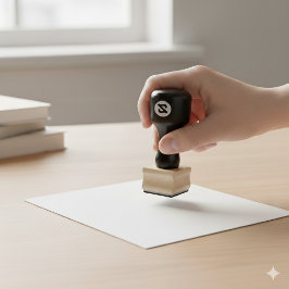 Aangepaste 1x1 Inch Houtstempel Ontworpen voor Uw  Rubberstempel