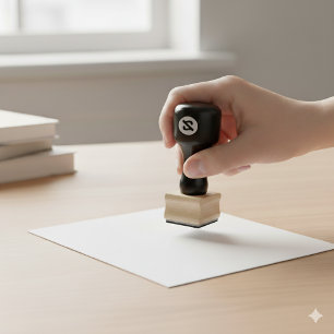 Aangepaste 1x1 Inch Houtstempel Ontworpen voor Uw  Rubberstempel