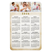 Aangepaste 2020 Photo Magnetic Fridge Calendar Magneet (Verticaal)