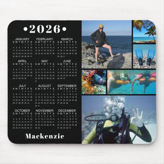 Aangepaste 2023 agenda 6 Foto Aangepaste kleur Muismat (Voorkant)