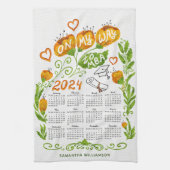 Aangepaste 2024 Kalender MBA Student Sinaasappel B Theedoek (Verticaal)