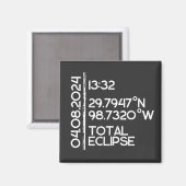 Aangepaste 2024 Zonsverduistering Magneet (Voorkant / Achterkant)