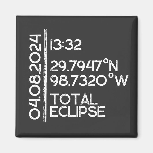 Aangepaste 2024 Zonsverduistering Magneet (Voorkant)