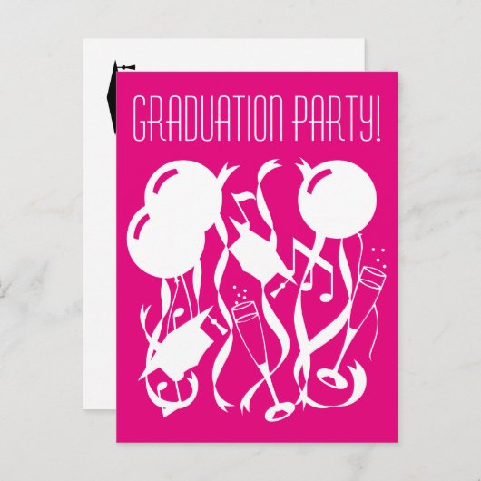 Aangepaste 2025 afstudeerfeest uitnodiging briefka (Voorkant / Achterkant)