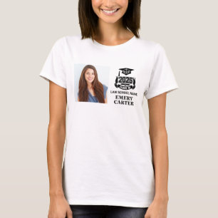 Aangepaste 2025 Afstuderen foto Attorney Law Schoo T-shirt
