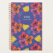 aangepaste 2025 blauwe bloemen offerte maandelijks planner (Voorkant)