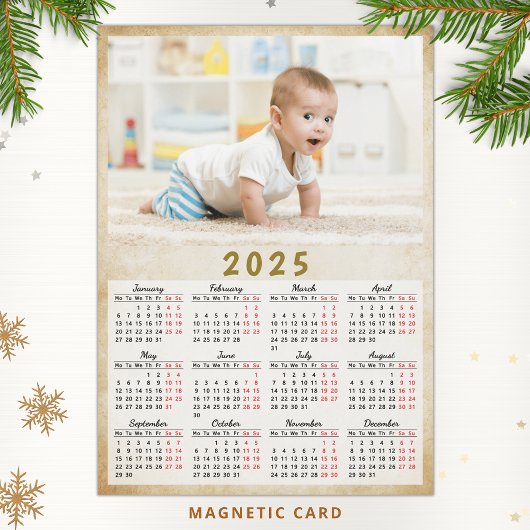 Aangepaste 2025 Kalender Koelkast Magneet Foto