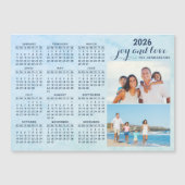 Aangepaste 2025 Kalender Magneet Twee Fotocollage  (Voorkant)