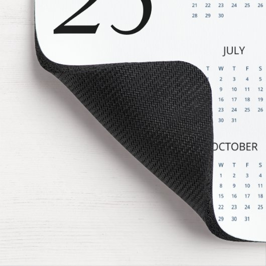Aangepaste 2025 Kalender Muismat met uw Logo (Hoek)