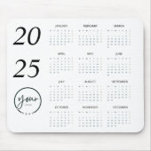 Aangepaste 2025 Kalender Muismat met uw Logo (Voorkant)