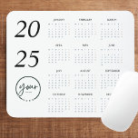 Aangepaste 2025 Kalender Muismat met uw Logo<br><div class="desc">Promoot uw merk terwijl u uw werkruimte verbetert met dit aangepaste 2025 kalendermuismatje met uw logo. Deze muismat is ontworpen met een strakke en professionele lay-out en combineert een functionele jaarkalender met een glad oppervlak voor nauwkeurige muisprestaties. Voeg je logo toe aan creëer als een unieke en merkgebonden kantoor-essentieel. Het...</div>