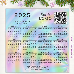 Aangepaste 2025 Kalender QR Code Bedrijf Logo