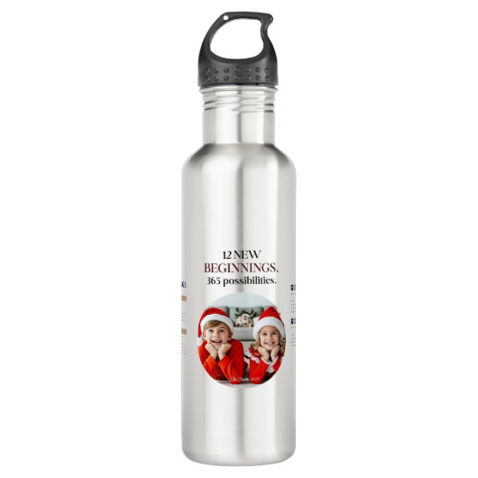 Aangepaste 2025 Kalender Waterflessen Waterfles (Voorkant)