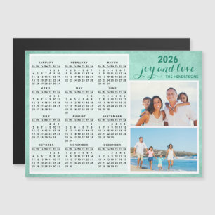 Aangepaste 2025 Magneet Kalender Familie Foto Groe