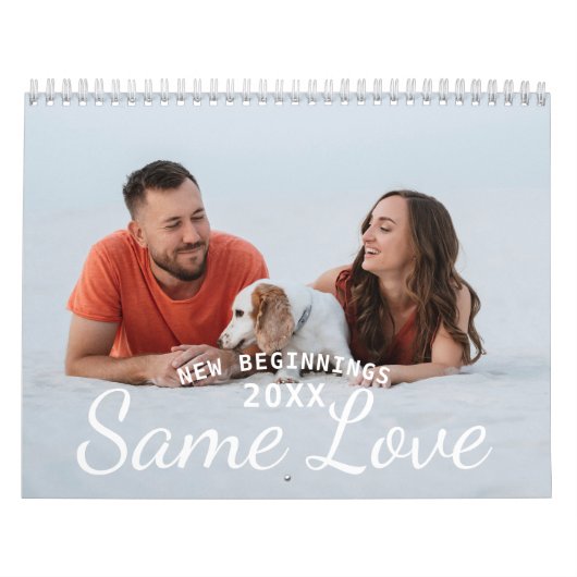Aangepaste 2025 moderne paar foto kalender (Hoes)