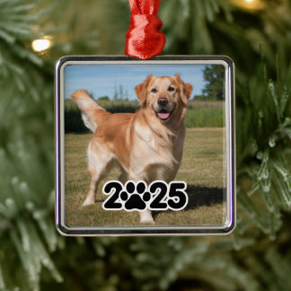 Aangepaste 2025 Pet Foto Metalen Ornament