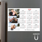 Aangepaste 2026 Agenda Foto Collage Naam Magneet  