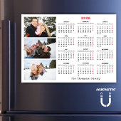 Aangepaste 2026 Agenda Foto Collage Naam Magneet  