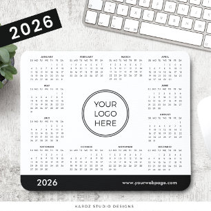 Aangepaste 2026 Agenda Zakelijk Logo Muismat