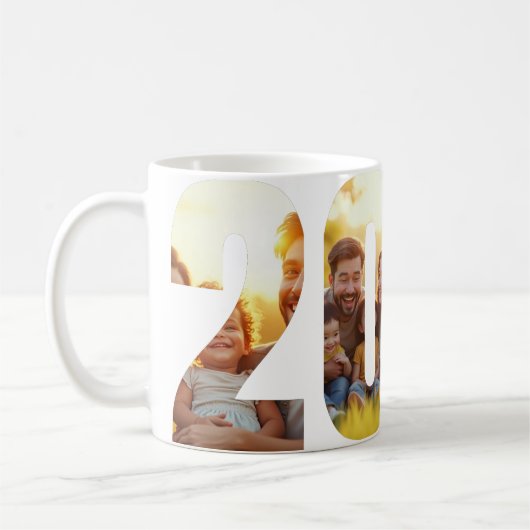 Aangepaste 2026 Familie Foto Mok (Links)