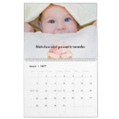 Aangepaste 2026-foto-agenda met berichtontwerp kalender (Mar 2027)