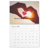Aangepaste 2026-foto-agenda met berichtontwerp kalender (Jan 2027)