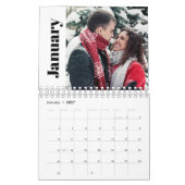 Aangepaste 2026 gezinsfoto modern & minimalistisch kalender (Jan 2027)
