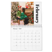 Aangepaste 2026 gezinsfoto modern & minimalistisch kalender (Feb 2027)