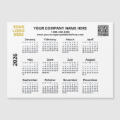 Aangepaste 2026 Logo QR Zakelijke Magnetische Kale (Voorkant)