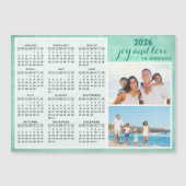 Aangepaste 2026 Magneet Kalender Familie Foto Groe (Voorkant)