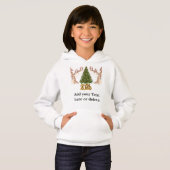 Aangepaste 2026 rendier kerst hoodie voor kinderen (Voorkant volledig)