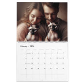 Aangepaste 2026 Sphynx katten huisdier familie fot Kalender (Feb 2026)
