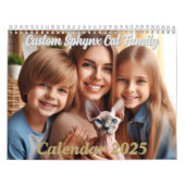 Aangepaste 2026 Sphynx Kitten Agenda Kalender (Hoes)