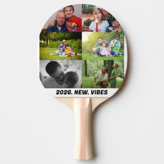 Aangepaste 2026 vibes 6 foto collage tafeltennisbatje