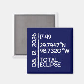 Aangepaste 2026 Zonsverduistering Magneet (Voorkant / Achterkant)