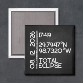 Aangepaste 2026 Zonsverduistering Magneet