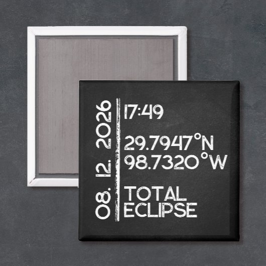 Aangepaste 2026 Zonsverduistering Magneet