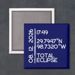 Aangepaste 2026 Zonsverduistering Magneet