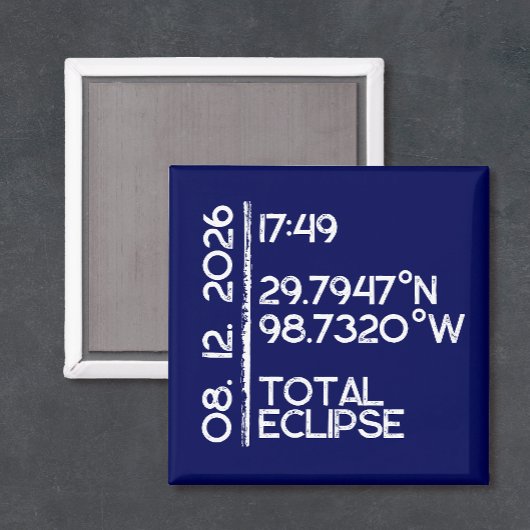 Aangepaste 2026 Zonsverduistering Magneet