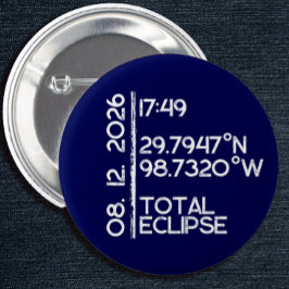 Aangepaste 2026 Zonsverduistering Ronde Button 5,7 Cm