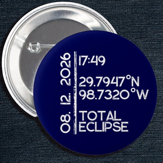Aangepaste 2026 Zonsverduistering Ronde Button 5,7 Cm
