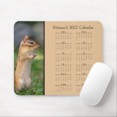 Aangepaste 2027 Chipmunk Bureaukaalender Muismat (Met muis)
